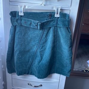 Boutique green corduroy skirt